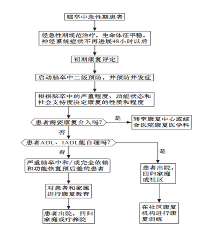 脑卒中的三级康复流程